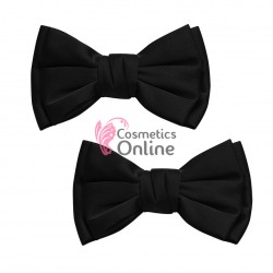 Set 2 agrafe cu clips tip fundita din stain pentru pantofi LS8267 Neagra